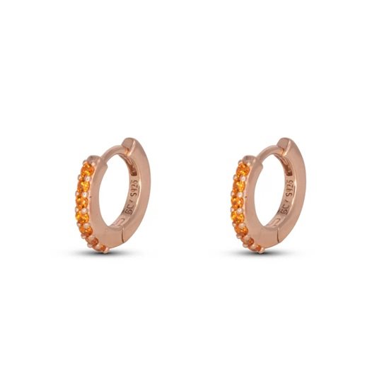 Orecchini Dilvdò Donna Hoop ring in Argento Zircone ORDLROG - ORDLROG